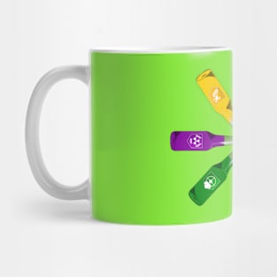 Zombie 8 Perk Pinwheel on Lime Green Mug